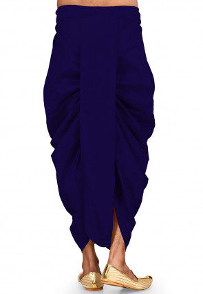 Solid Color Dupion Silk Dhoti in