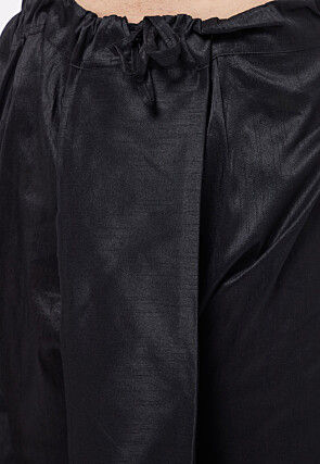 Solid Color Dupion Silk Dhoti Kurta in Yellow