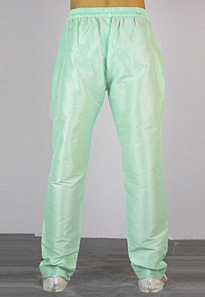 Solid Color Dupion Silk Pajama in Pastel Green