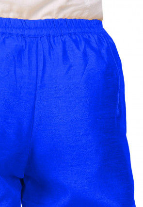 Solid Color Dupion Silk Pant in Royal Blue