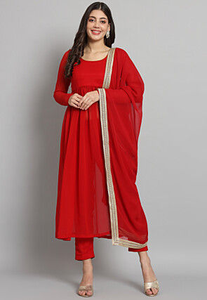 Plain georgette suit design cheap