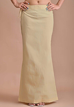 Solid Color Lycra Cotton Shape Wear in Beige