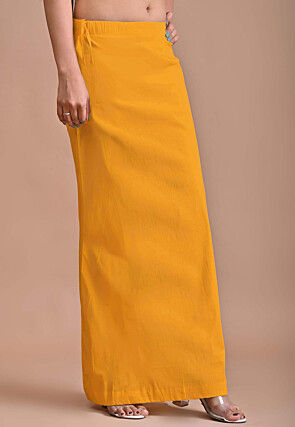 Solid Color Lycra Cotton Shape Wear in Mustard