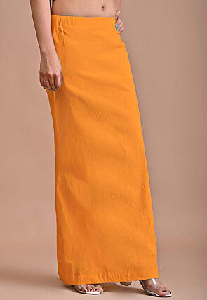 Solid Color Lycra Cotton Shape Wear in Orange