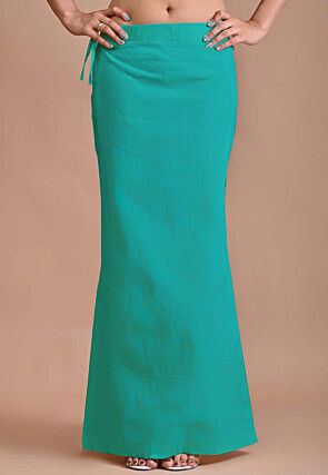 Solid Color Lycra Cotton Shape Wear in Turquoise