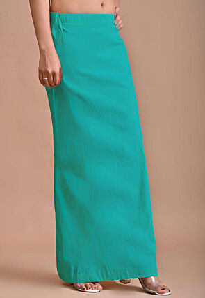 Solid Color Lycra Cotton Shape Wear in Turquoise