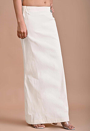 Solid Color Lycra Cotton Shape Wear in White