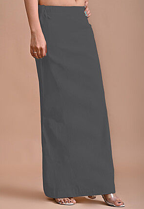 Solid Color Lycra Cotton Shapewear Petticoat in Grey
