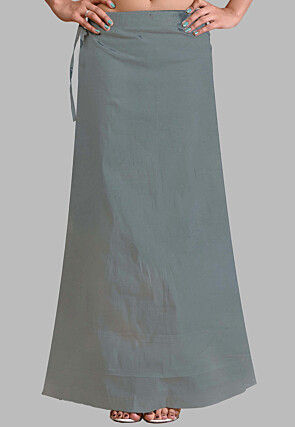 Solid Color Lurex Shimmer Petticoat in Light Blue