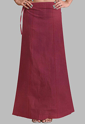 Solid Color Lycra Shimmer Petticoat in Magenta