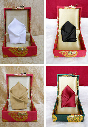 Solid Color Pocket Square Combo in Multicolor