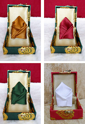Solid Color Pocket Square Combo in Multicolor