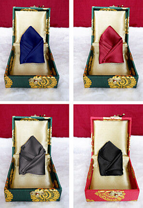 Solid Color Pocket Square Combo in Multicolor