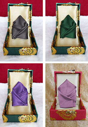 Solid Color Pocket Square Combo in Multicolor