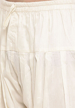 Solid Color Cotton Pathani Suit in Maroon