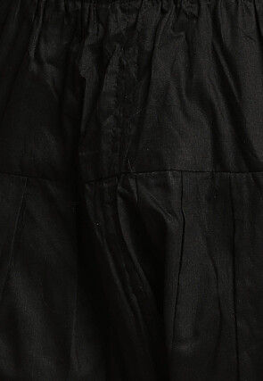 Solid Color Cotton Pathani  Suit in Mustard