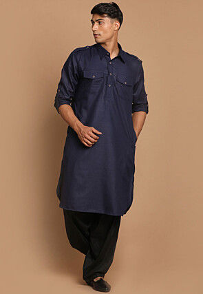 Navy blue pathani 2025 suit
