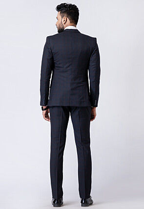 Solid Color Polyester Tuxedo in Black