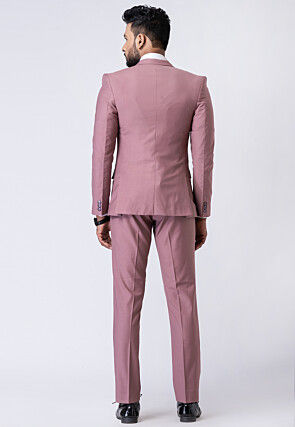 Solid Color Polyester Tuxedo in Light Purple