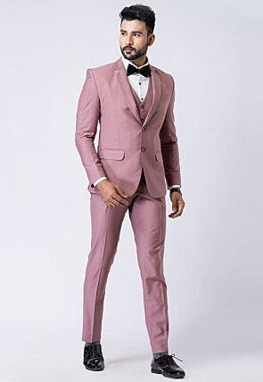 Solid Color Polyester Tuxedo in Light Purple