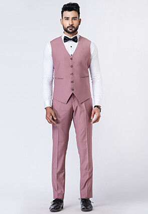 Solid Color Polyester Tuxedo in Light Purple