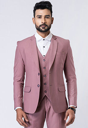 Solid Color Polyester Tuxedo in Light Purple