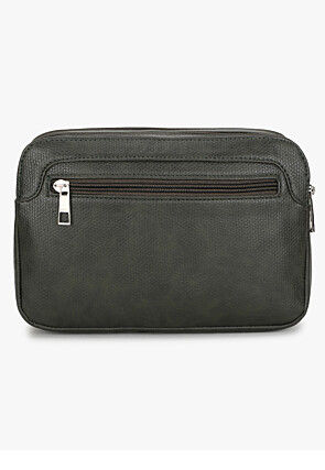 Solid Color PU Hand Bag in Black