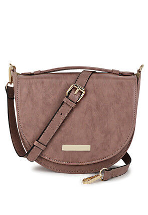 Solid Color PU Hand Bag in Old Rose