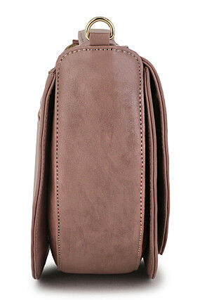 Solid Color PU Hand Bag in Old Rose