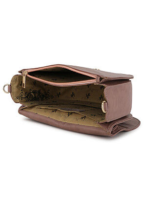 Solid Color PU Hand Bag in Old Rose