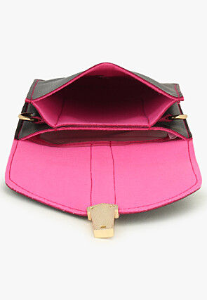 Solid Color PU Mobile Pouch in Black