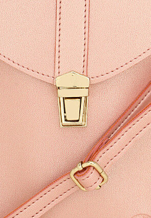 Solid Color PU Mobile Pouch in Pink