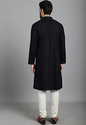 Solid Color Pure Cotton Kurtas in Black