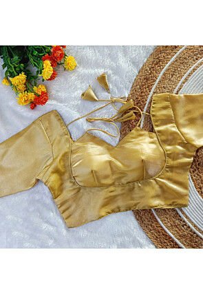 Pure Kanjivaram Silk Blouse in Beige