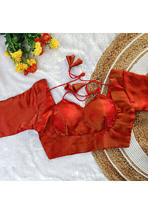 Pure Kanjivaram Silk Blouse in Red