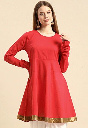 Page 2 Red Indo Western Women s Kurtis Buy Latest Designs Online Utsav Fashion