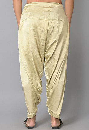 Solid Color Satin Afghani Salwar in Light Green