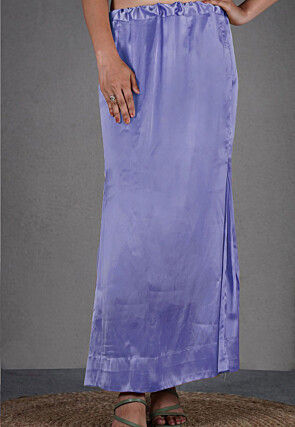 Solid Color Satin Fish Cut Petticoat in Light Purple