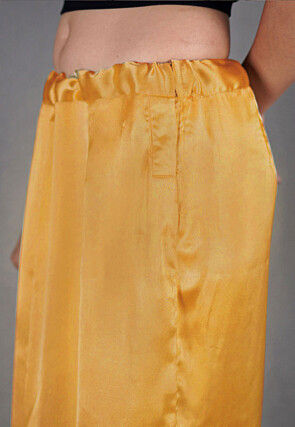Solid Color Satin Petticoat in Mustard
