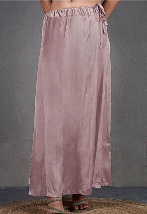 Solid Color Satin Petticoat in Old Rose