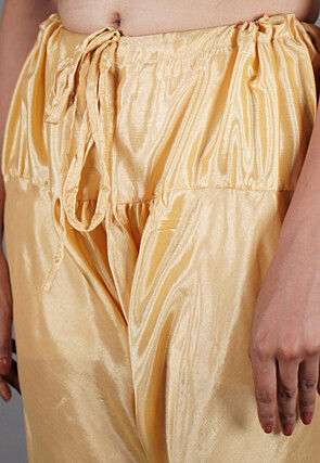 Solid Color Shantoon Churidar in Beige