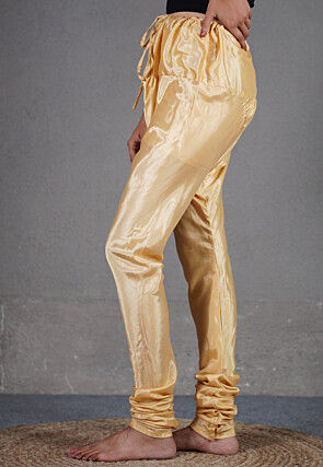 Solid Color Shantoon Churidar in Beige