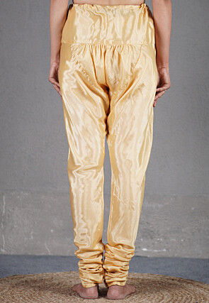 Solid Color Shantoon Churidar in Beige