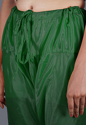 Solid Color Shantoon Churidar in Dark Green