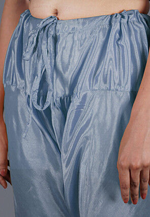 Solid Color Shantoon Churidar in Dusty Blue