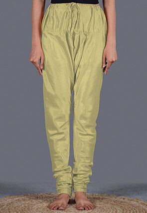 Solid Color Shantoon Churidar in Light Green