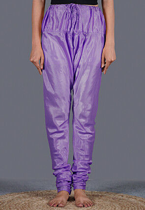 Solid Color Shantoon Churidar in Light Purple