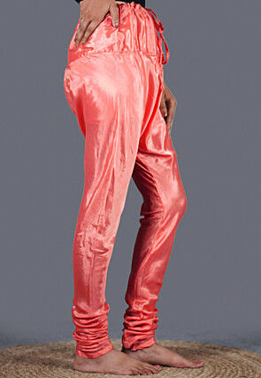 Solid Color Shantoon Churidar in Peach