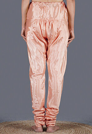 Solid Color Shantoon Churidar in Peach