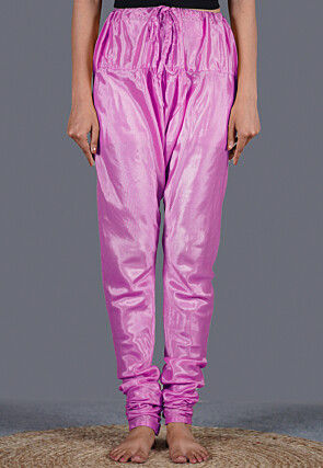 Solid Color Shantoon Churidar in Pink